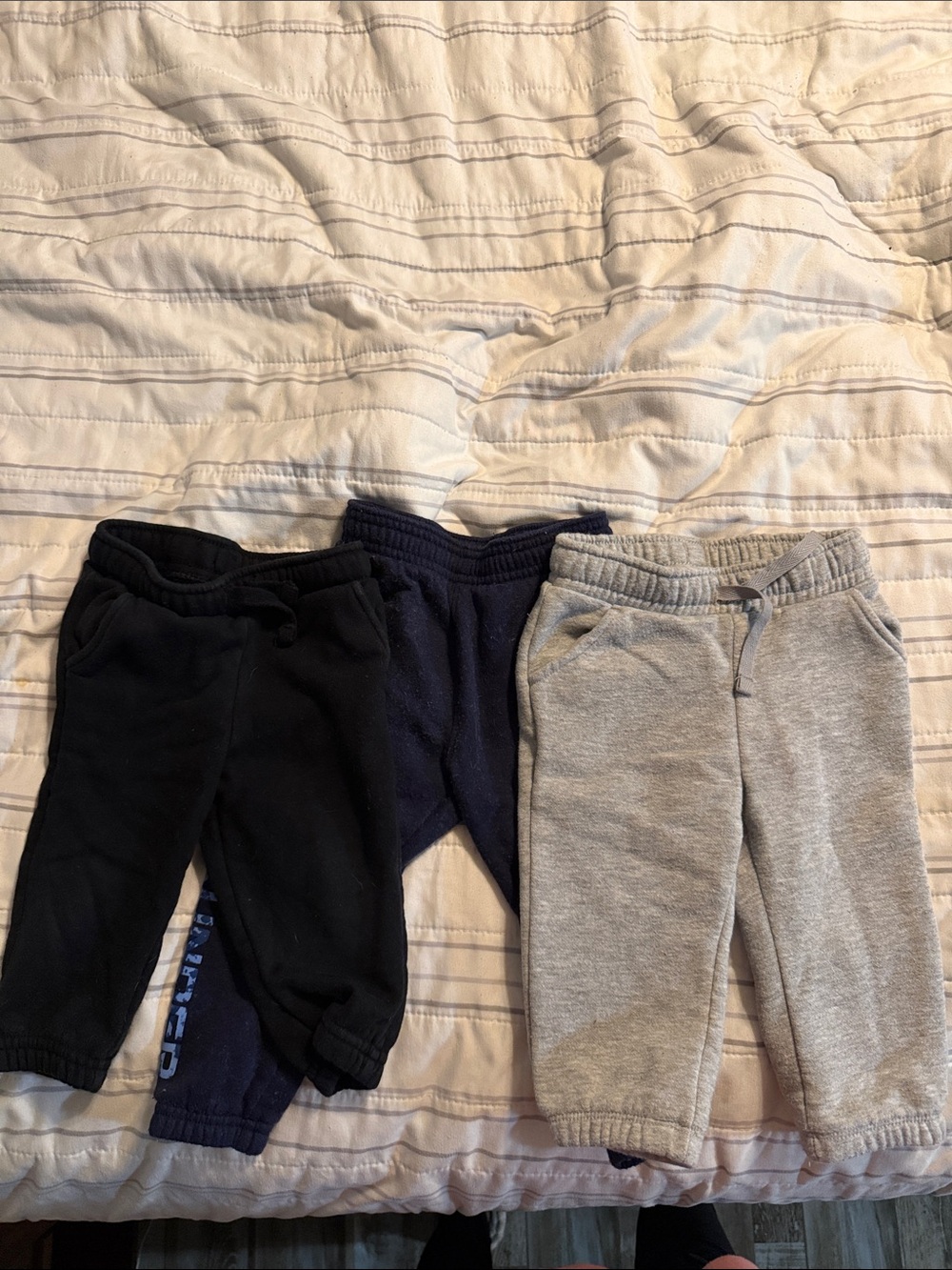 Cat & Jack Kids Sweatpant Trio - Black, Navy & Gray